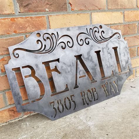 custom metal house sign|real steel custom metal signs.